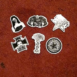 Goth Satanic | laptop | Skateboard | Stickers 6pc